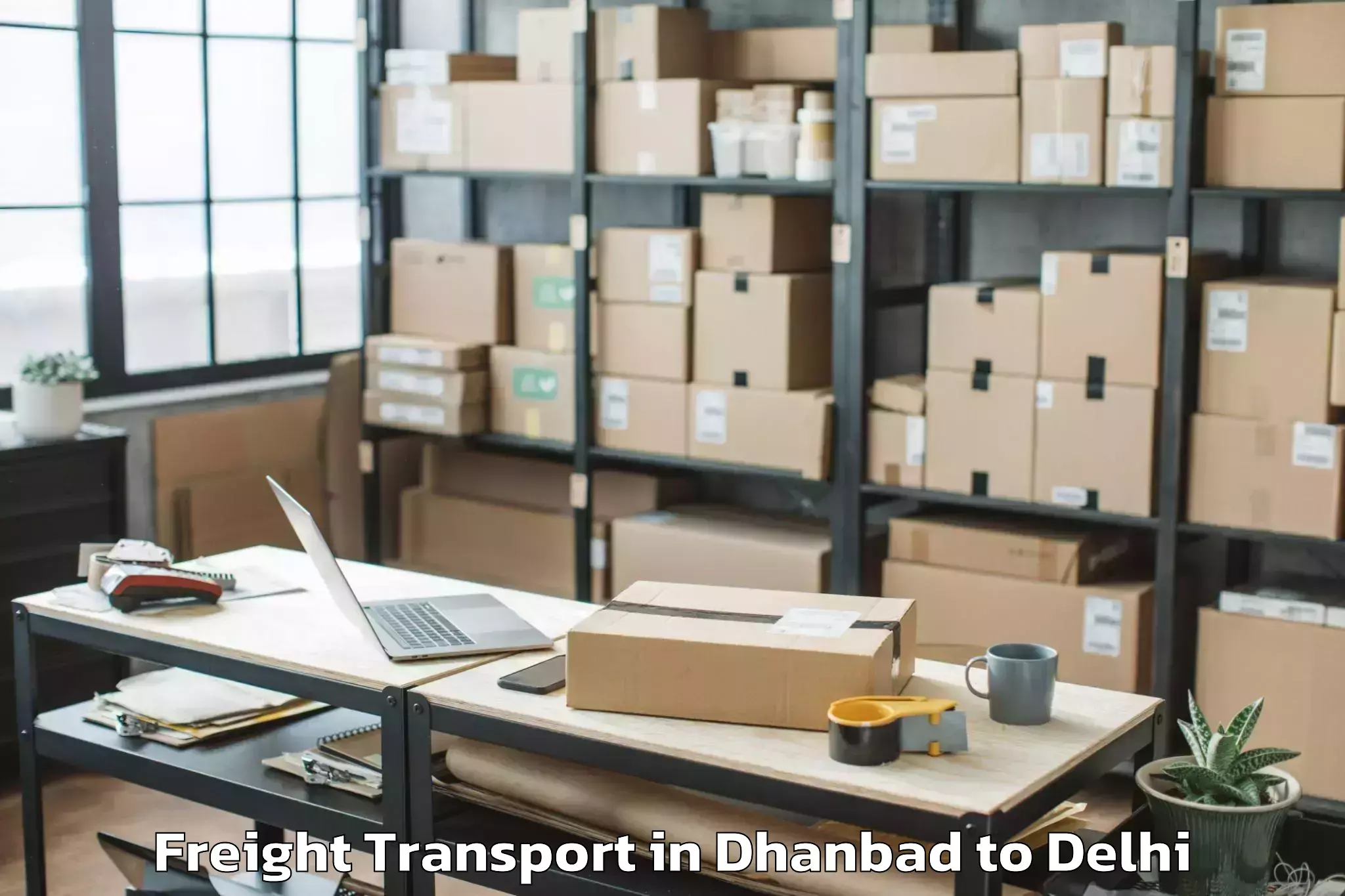 Professional Dhanbad to Delhi Technological University Freight Transport